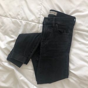 Distressed black madewell jeans